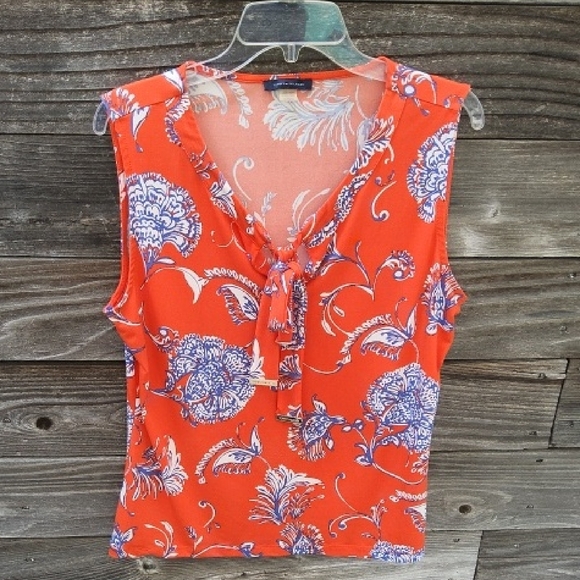 Tommy Hilfiger Floral Sleeveless Top Size XL - Picture 1 of 6